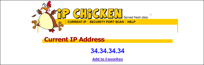 get an ip from a server with ipchicken · GitHub