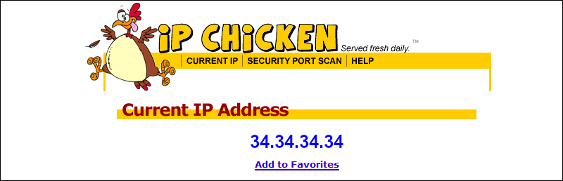 IPchicken at the terminal 